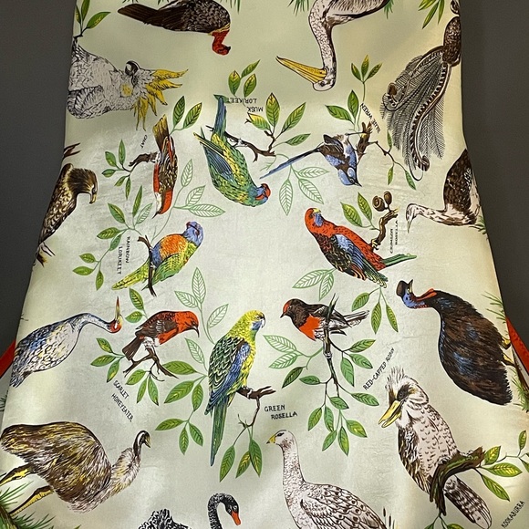 Delightful Vintage Australia Bird Theme Souvenir Scarf 26 In Sq Excellent Cond - Picture 3 of 9